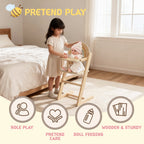 Guanyi Toys Baby Doll High Chair - Role Play Furniture for Kids - product view