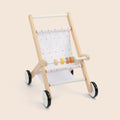 Wooden star print doll stroller and baby walker by Guanyi Toys