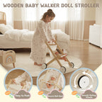 Guanyi Toys Baby Doll Stroller - Interactive Push Toy for Kids - Doll Stroller for Outdoor Play - main view