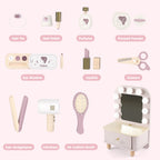 Guanyi Toys Dressing Table - Role Play Vanity Set for Kids - angle view 5