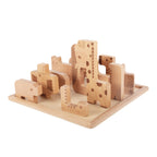 Guanyi Toys 2 in 1 Safari Animal Puzzle Stack - Wooden Building Toys for Toddlers 18M+ - angle view 5