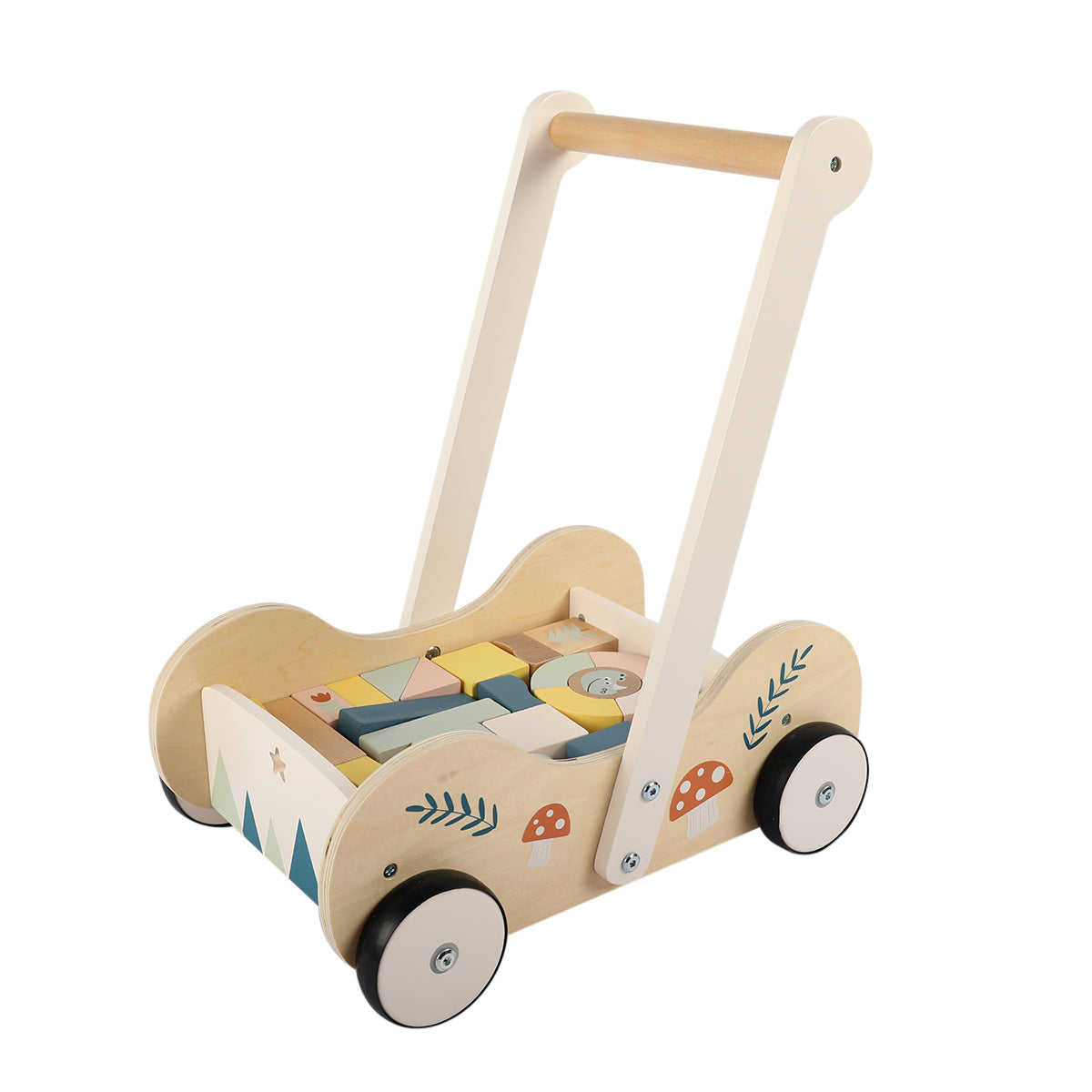 Guanyi Toys Baby Walker with 31 Building Blocks - Educational Toy for Motor Skills Development - main view