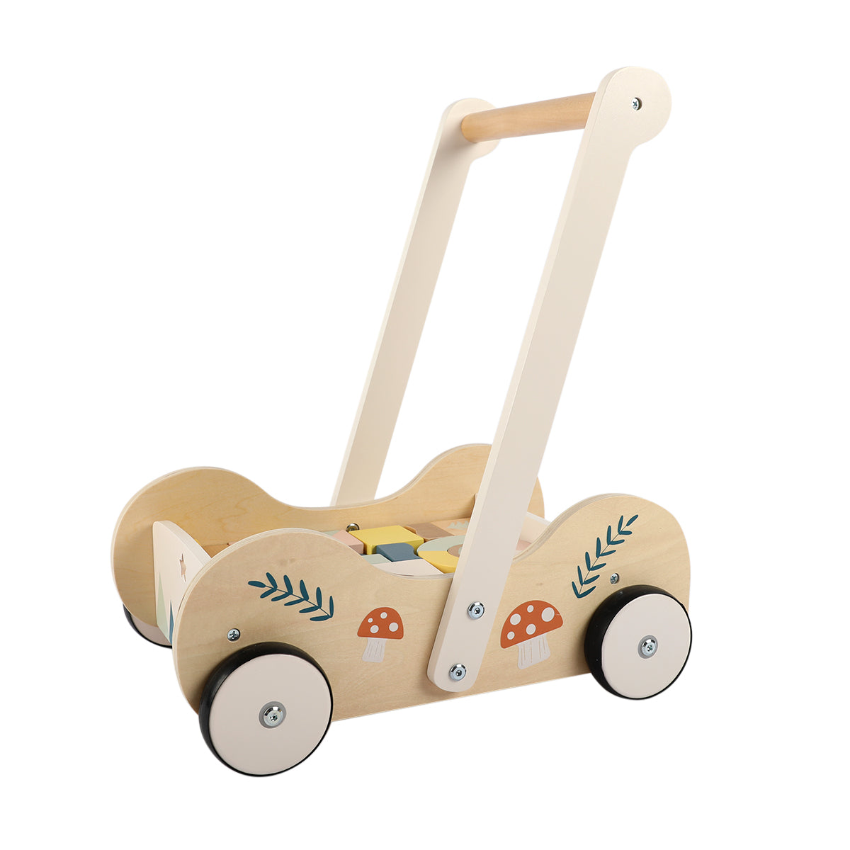 Guanyi Toys Baby Walker with 31 Building Blocks - Educational Toy for Motor Skills Development - angle view 2