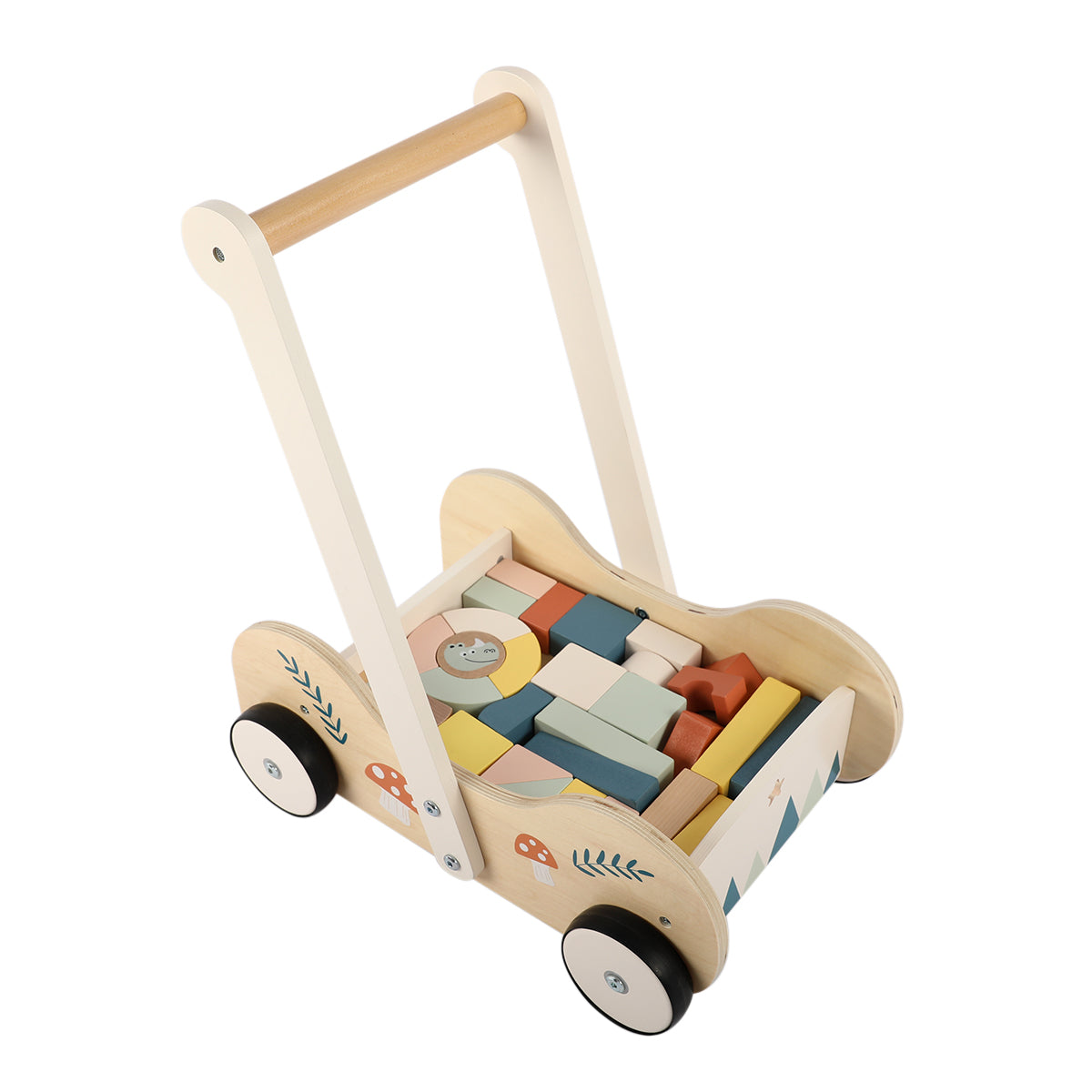 Guanyi Toys Baby Walker with 31 Building Blocks - Educational Toy for Motor Skills Development - angle view 3