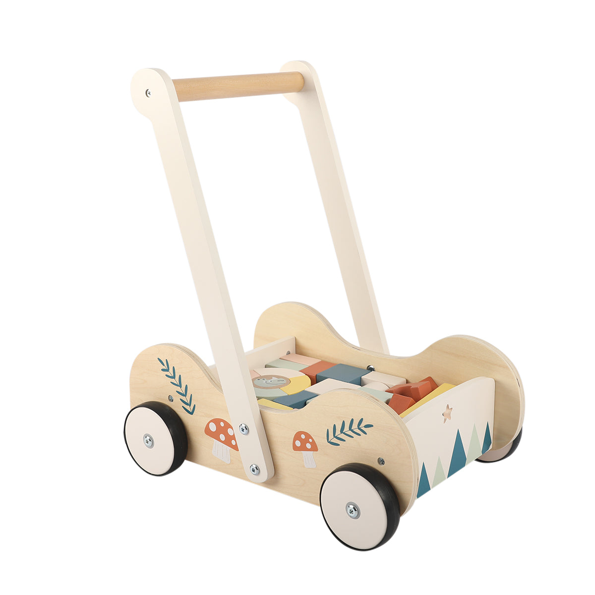 Guanyi Toys Baby Walker with 31 Building Blocks - Educational Toy for Motor Skills Development - angle view 4