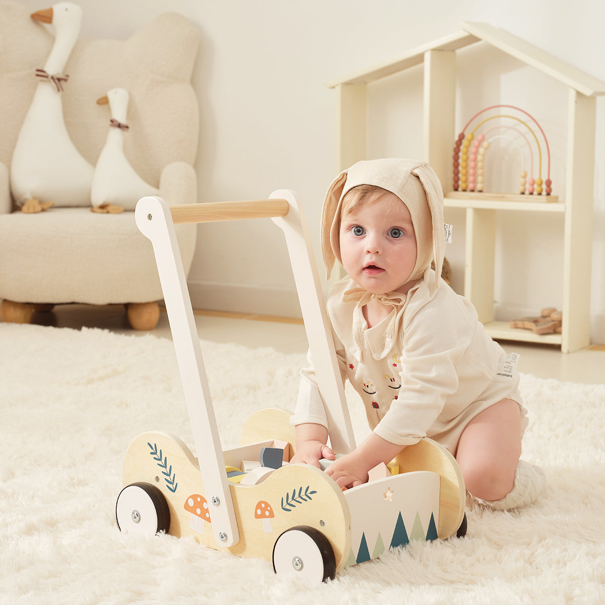 Guanyi Toys Baby Walker with 31 Building Blocks - Educational Toy for Motor Skills Development - additional view