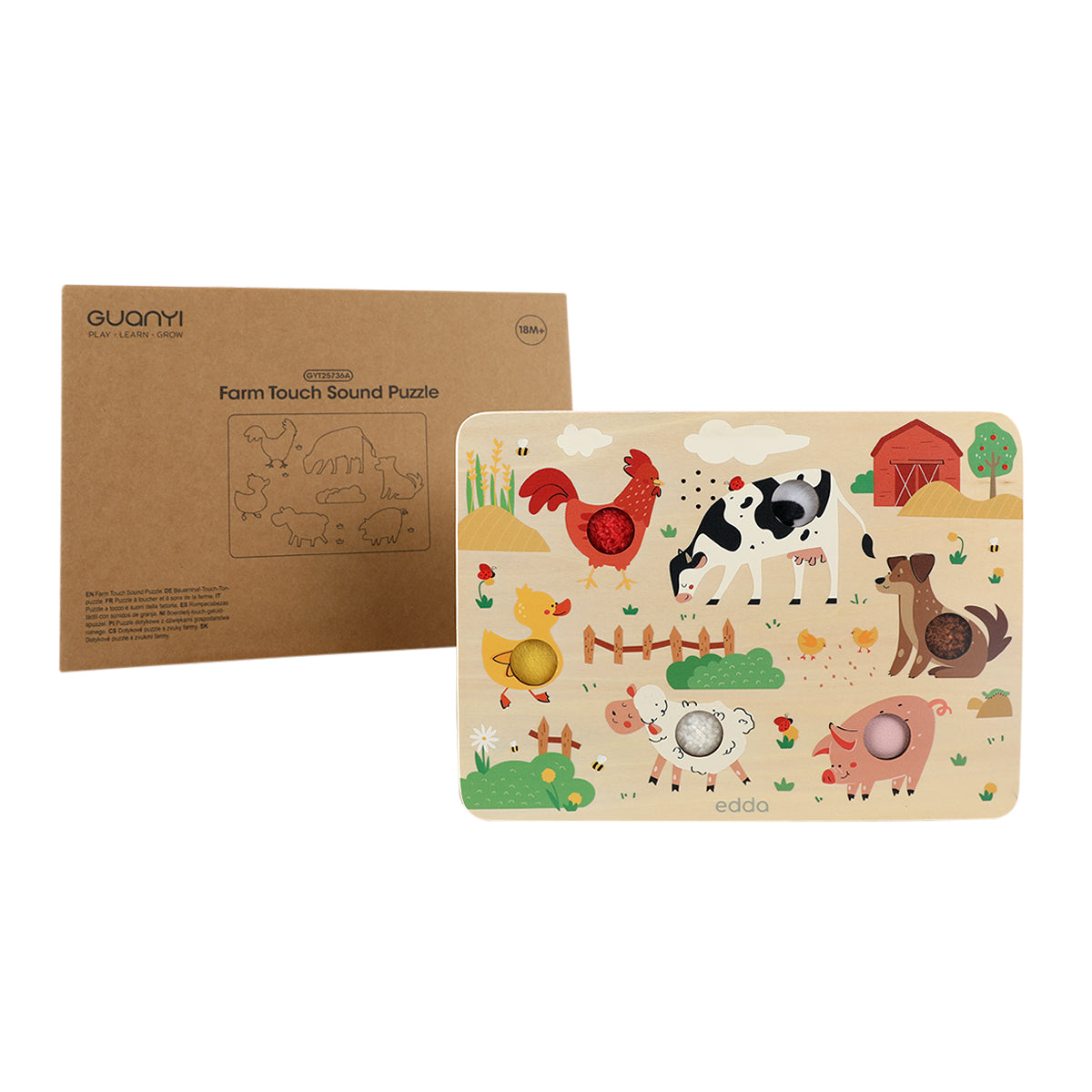 Guanyi Toys Let's Learn Farm educational wooden toy