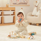 Guanyi Toys Play Train Blocks - Wooden Train Set for Toddlers 18M+ - product view