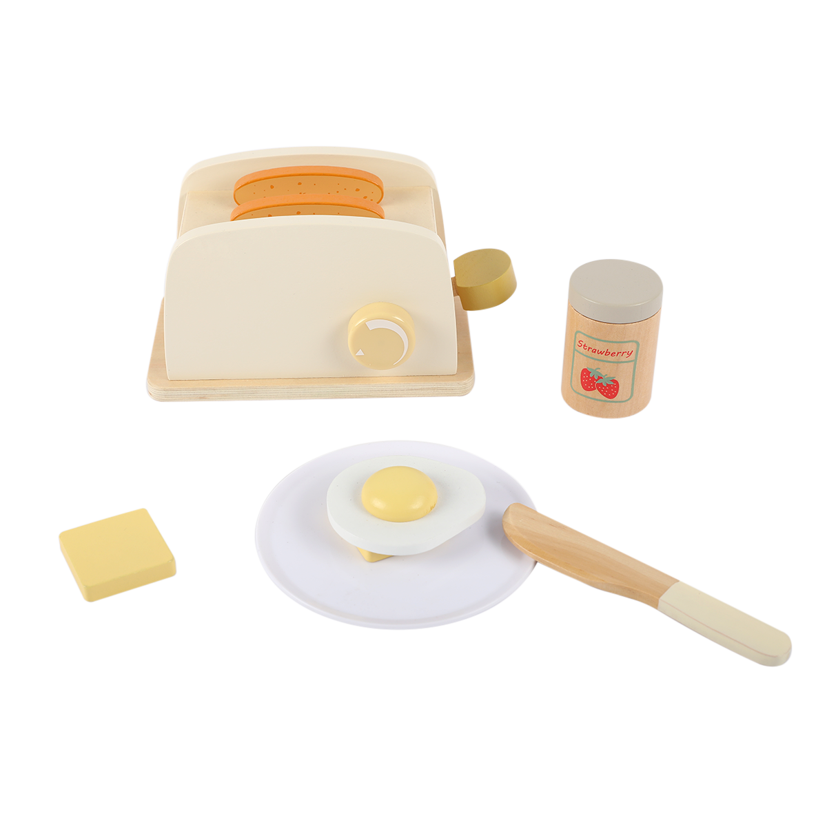 Guanyi Toys Toaster Toy - Kitchen Role Play Set for Pretend Cooking - angle view 3