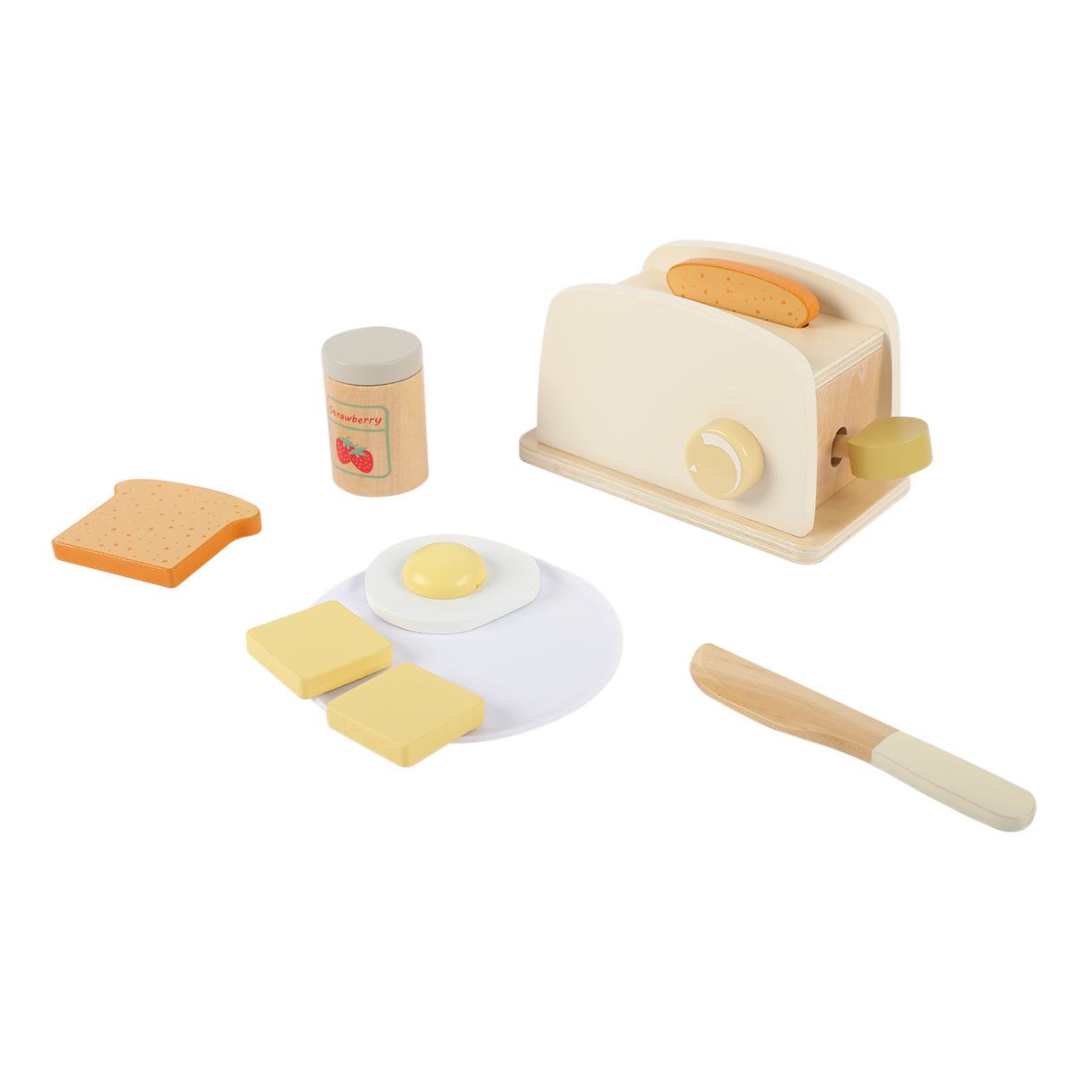 Guanyi Toys Toaster Toy - Kitchen Role Play Set for Pretend Cooking - angle view 4