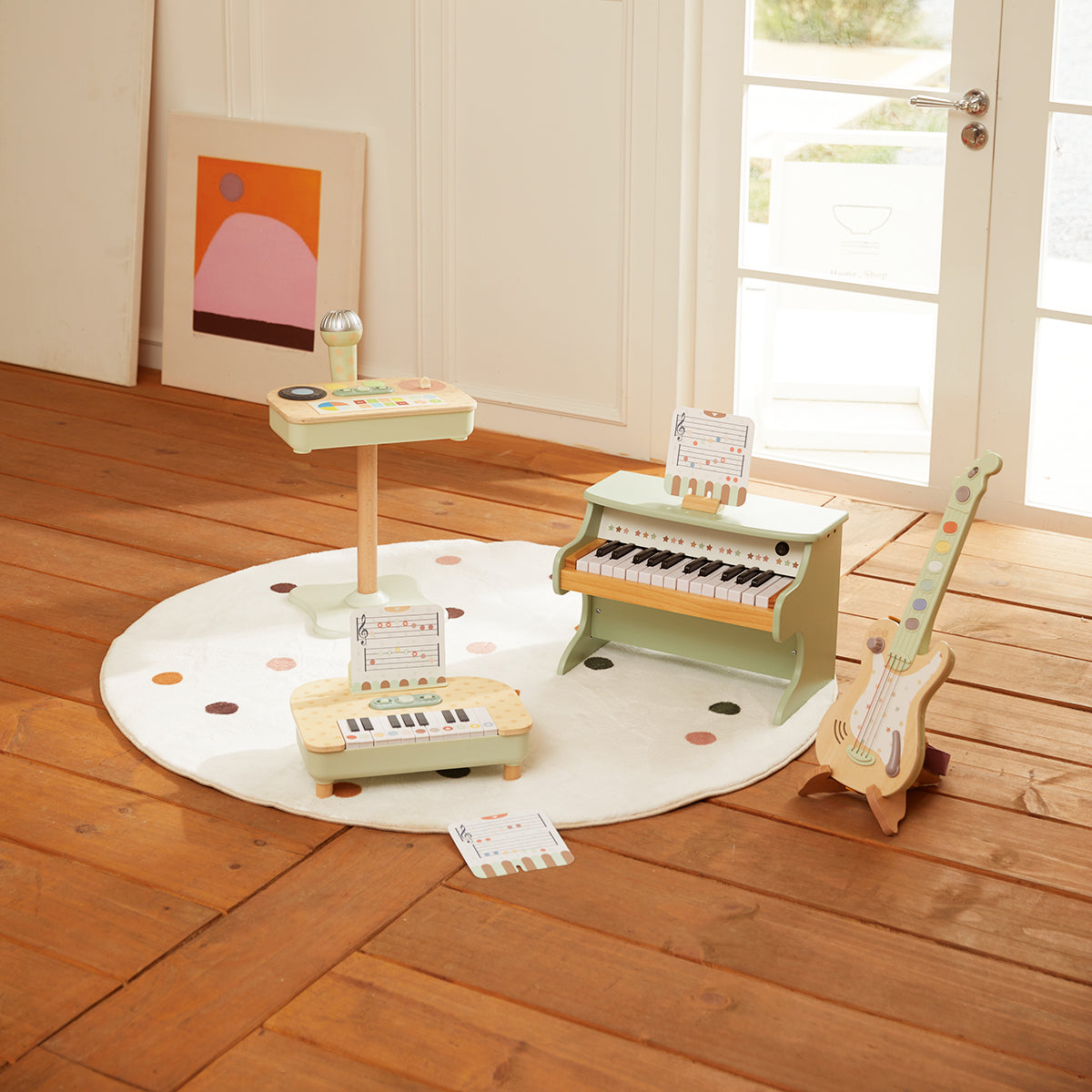 Guanyi Toys Wooden Piano Set of 3 - Musical Learning Toy for Children - Educational Music Instruments - additional view
