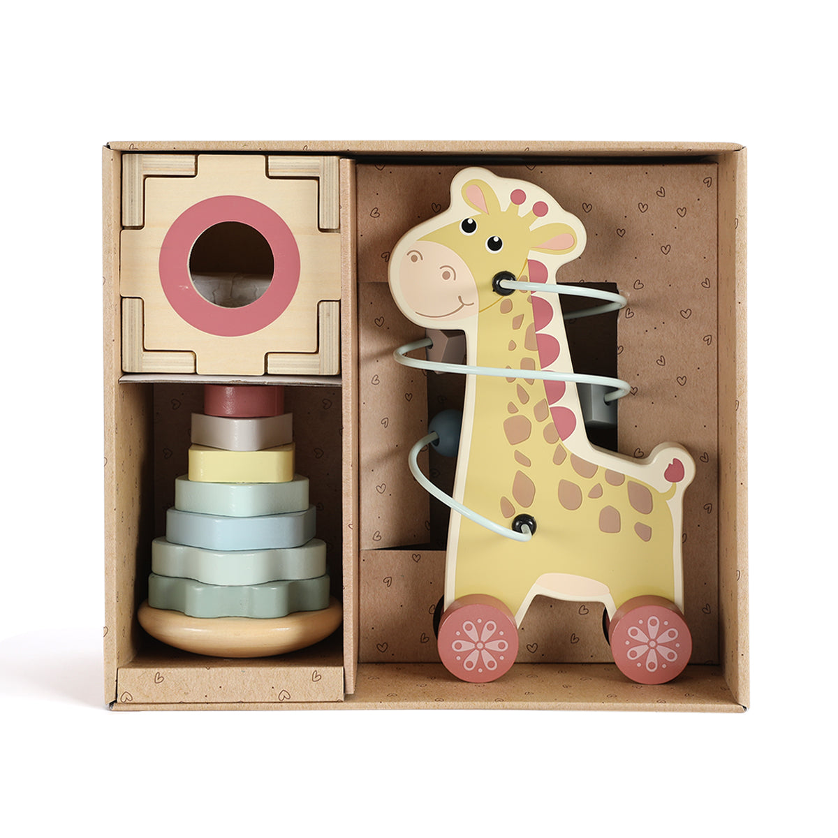 Guanyi Toys 3-in-1 Giraffe newborn baby gift set