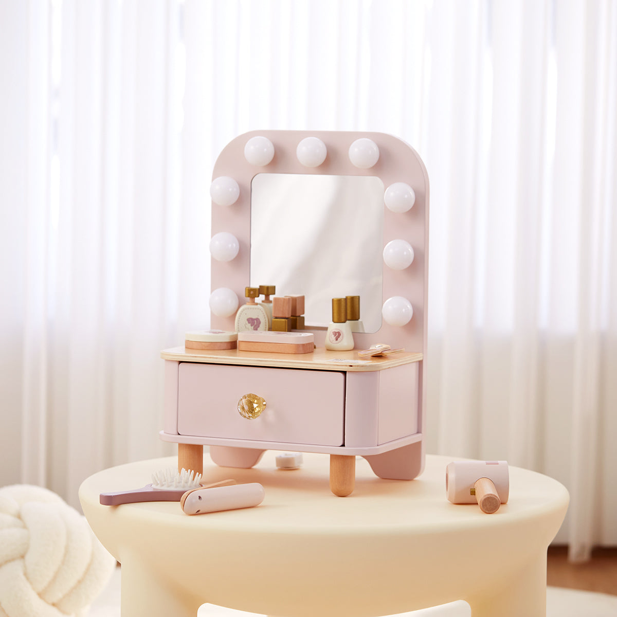 Guanyi Toys Dressing Table - Role Play Vanity Set for Kids - detail close-up 2