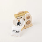 Wooden stand mixer main white bg with flour